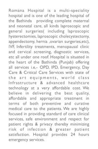 roman hospital is a multi-specialty hospital in the baltimore area