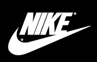 nike logo on a black background