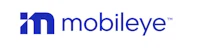 a blue logo with the word mobileye