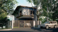 a house with a car parked in front of it