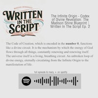 the logo for the written in the script podcast