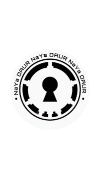 a star wars logo with a hole in it