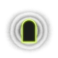 a glowing neon sign on a black background