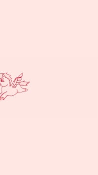 an illustration of a unicorn on a pink background