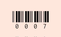 a barcode on a pink background