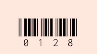 a barcode on a pink background