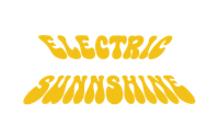 the electric sunshine logo on a black background