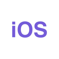 the ios logo on a black background