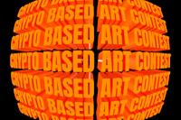 a sphere with the words crypt based art contest