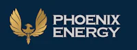 phoenix energy logo on a blue background