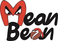 the mean bean logo with an angry face