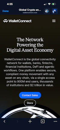 wallet connect - screenshot