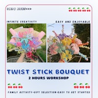 twist stick bouquet workshop