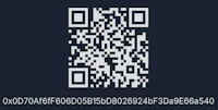 a qr code on a dark background