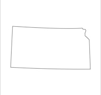 a map of kansas on a white background
