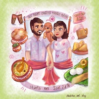 a cartoon illustration of a couple holding each other