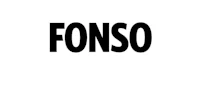 a black and white image of the word fonso