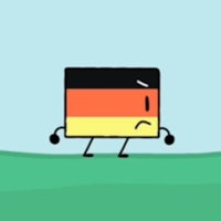 a cartoon character with the flag of germany
