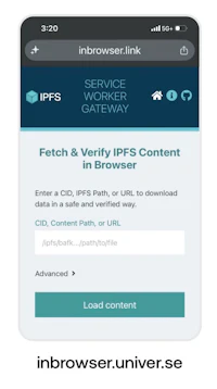 a screen with the text fetch and verify ipfs content