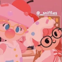 two cartoon characters are standing next to each other