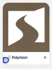 the logo for polyzon is shown on a square sticker
