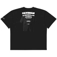 a black t - shirt with the words'caveman'on it