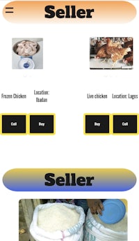 a screenshot of a mobile app showing different types of food