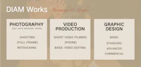 diam works - photography, videography, graphic design