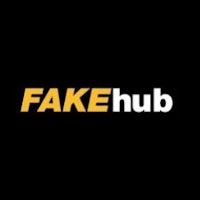 the fake hub logo on a black background