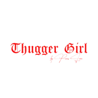 the logo for thugger girl on a black background