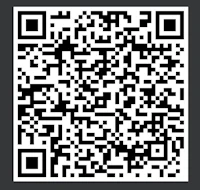 a black and white qr code on a black background