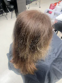 the back of a woman's head with long hair