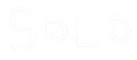 the word solo is written in white on a black background