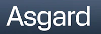 the word asgard on a blue background