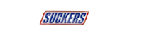 suckers logo on a black background