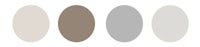 a set of gray, beige, and brown surfboards on a white background
