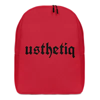 a red backpack with the word'pithes'on it