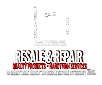 a black and white logo with the words repair & repair