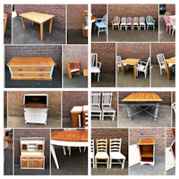 a collage of pictures showing different types of furniture