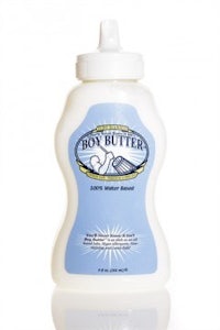 a bottle of baby butter on a white background
