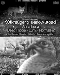 a poster with a picture of a fox and a bird