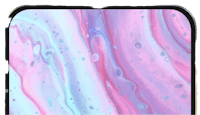 an image of a pink and blue marbled phone case