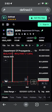 a screenshot of a trading app on a phone