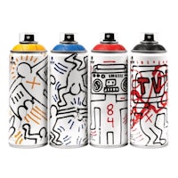 keith haring spray cans