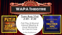 a poster for the wapa theatre's fall play and musical