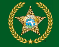 the florida sheriff's department logo on a green background