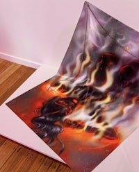 a piece of paper with a painting on it