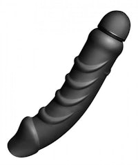a black sex toy on a white background