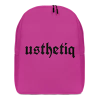 a pink backpack with the word'pithesu'on it