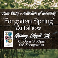a flyer for the forgotten spring art show
